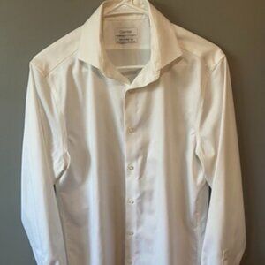 Calvin Klein Infinite Non-Iron White Dress Shirt